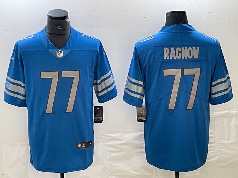 Men Detroit Lions #77 Ragnow Blue Nike Vapor Untouchable Limited NFL Jersey->detroit lions->NFL Jersey